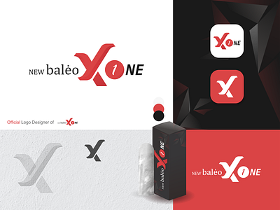 Official Logo New Baleo X One brand identity branding crystal design icon identity identity branding logo logo design minimal negative space logo product logo red logo simple logo simple logo design x logo