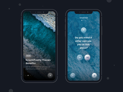 Meditation app onboarding app app design clean design inspirational ios meditation meditation app mobile mobile ui nature onboarding purple trending trending ui ui ui ux design ux