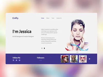 Crafty Landing Page adobexd clean ui crafts craftwork creative design dailyui design illustraion landingpage minimal page design trending trending design ui uidesign uitrend ux uxdesign web webdesign