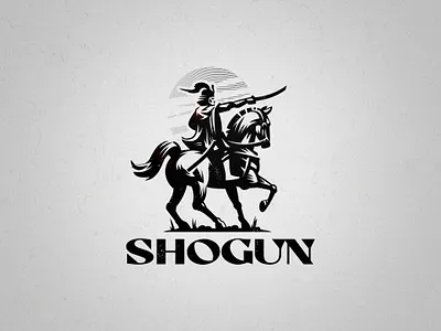 Japanese commander Shogun helmet horse japan logo rider samurai shogun