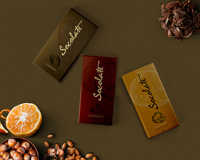 Socolate - Chocolate Packaging design graphicdesign illustration minimal packaging surface design typography