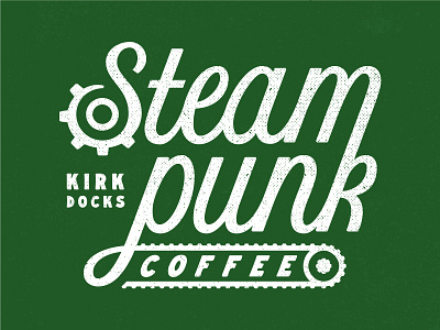 Steampunk Coffee Logo coffee branding coffee logo coffee packaging goodtype handlettering lettering lettering logo logo designer responsive logo responsive logo suite script logo steampunk brand steampunk logo