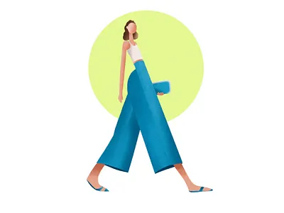 Blue Jeans 2d character illustration fashion fashion illustration grain illustration illustration illustrator jeans procreate procreate art website banner