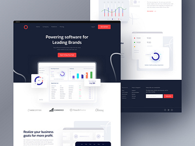 Software Landing Page (Creative UI) agency clean design ecommerce food homepage illustration real estate software software company software design ui website