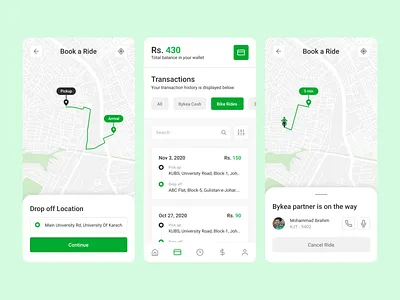 Bykea UI/UX Redesign android app app design figma location mobile mobile app redesign transport app ui ui ux user experience user interface