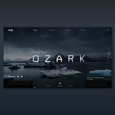 Ozark City Webdesign design travel ui ui inspiration uiux ux webdesign