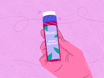 Natural Deodorant beauty cosmetic cosmetics deodorant ecology hand natural organic pink procreate texture zero waste