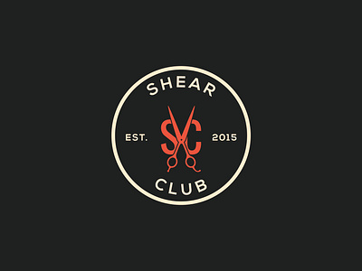 Shear Club Scissor Logo branding coloring logo design illustration salon logo scissor scissor vector logo vector vintage logo vintage salon logo