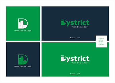 Dystrict Logo brand design brand identity branding design icon logo minimal typography