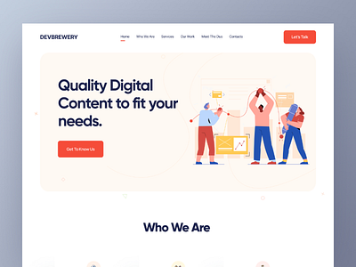 Digital Agency Website agency agency landing page agency website app design clean ui creative agency design digital agency illustration landing page landing page design minimal product design redesign typography ui web web design website website design