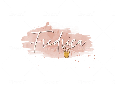 Fredrica brand identity fashion feminine logo signature signature logo