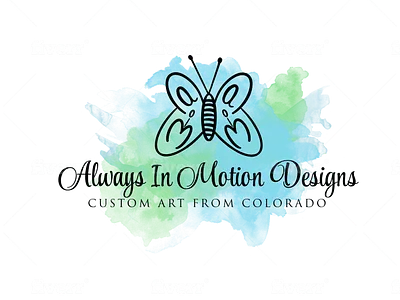Always in motion designs branding elegent feminine logo logo signature