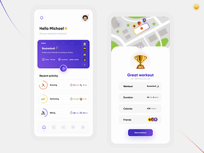 workout app 3d app concept design exercise app exercises mobile app mobile ui ui uiux design ux vector visual design workout workout app workout tracker