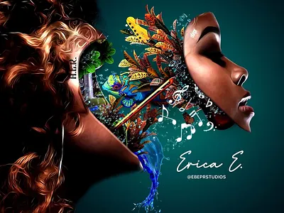 HER Music Official by EBEPRSTUDIOS art branding cover art cover artwork design graphic designer her music official rnb music