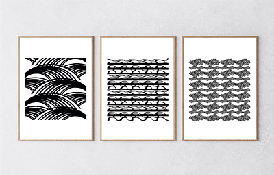 Water series of 3 art beach contemporary contemporarydesign design graphicdesign homedecor illustration interiordesign poster posterart print design printing prints water waves