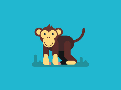 Monkey color design digital drawing illustraion illustrator monkey sketch vector