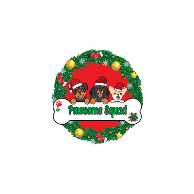 Christmas Dogs animal logo cartoon logo chihuahua christmas christmas dogs christmas gifts christmas reef dachshund dog logo illustration logo design mascot logo miniature pinscher mistletoe paw prints pet logo pet shop logo pet store logo santa hats