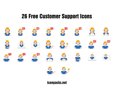 26 Free Customer Support SVG, PNG Icons free resources freebies icon pack icon set icons illustration png icons support svg icons ui vector