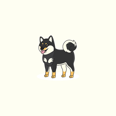 Shiba Inu animal logo black shiba inu cartoon logo cartoon shiba inu cute dogs dog logo doggy illustration logo design mascot logo pet logo pet shop logo pet store logo puppy pups shiba inu shiba inu dog