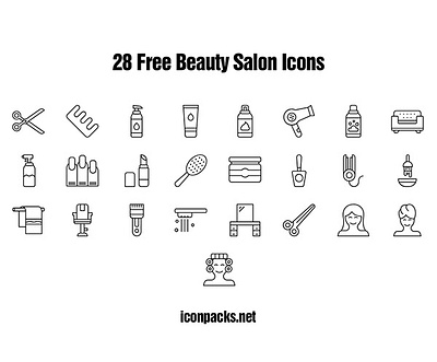 15 Free Beauty Salon SVG, PNG Icons beauty salon free resources freebies icon pack icon set icons illustration png icons svg icons vector