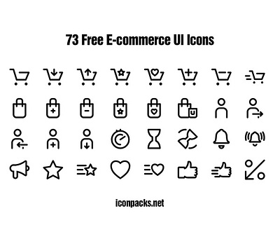 73 Free Ecommerce UI SVG, PNG Icons e commerce ecommerce ecommerce ui free resources freebies icon pack icon set icons illustration png icons svg icons vector