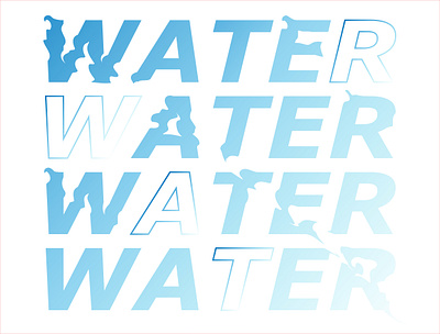 WATER WATER WATER design font font design graphicdesign illustration illustrator water