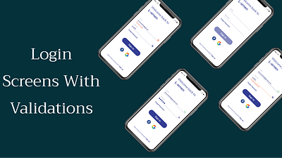 Login Screens With validations design login mobile app signup ui design ux design validation