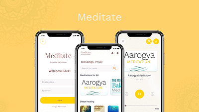 Meditate in 2020 design meditate meditation meditation app mobile app songs ui ui deisgn ux ux design