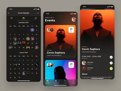 Event App Design Concept app calendar concert conference entertainment event festival graphics icons ios meetup mobile mobile app ronas it schedule ticket ui user experience ux