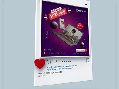 Visuel réseaux sociaux Interactive design illustration