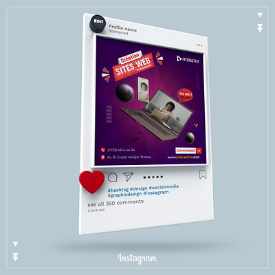 Visuel réseaux sociaux Interactive design illustration