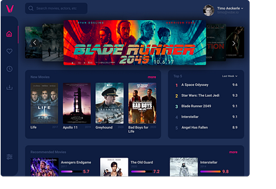 Movie platform ux web