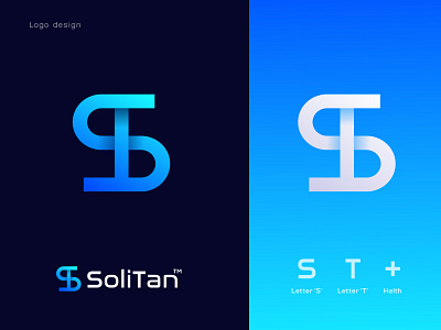 (S+T+Health) SoliTan Logo design | S Modern logo | T Modern logo 2021 abstract app icon logo best logo designer brand identity branding agency gradient logo health healthcare app letter logo logo modern logo modern logo 2020 modern logos s letter s logo st letter t letter t logo website logo