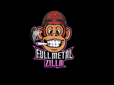 Full metal zilla design flat graphic design icon illustration illustrator logo minimal vector web