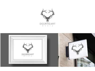 Deer Heart Media design flat graphic design icon illustration illustrator logo minimal vector web
