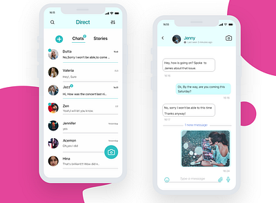 Direct Messaging App app design chat design direct message direct messaging dm mobile app ui design ux design whatsapp