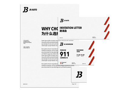 JB AUTO Branding Pt 06 brand identity branding branding and identity branding concept branding design businesscard card design envelope layout letterhead letterhead design letterhead template logo poster typography vi