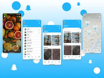 Redesign snapchat UI
