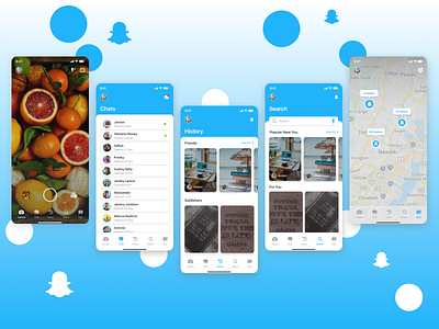 Redesign snapchat UI