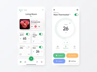 Ausho Home automation Exploration app application ausho concept controller design home automation ios app design knob nest philips hue smartapp smarthome ui uiux ux
