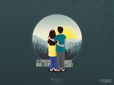 Life is Uncertain bangladesh boy couple design flat design flat illustration girl green happy illustration imus den love lovers men minimal nature romantic vector woman