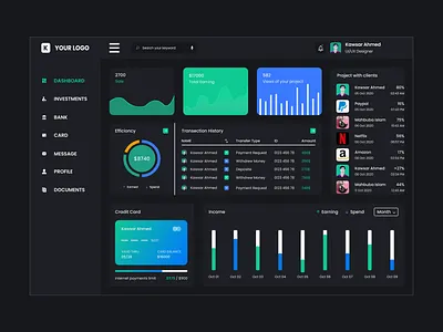 Banking Dashboard Design branding dashboard design ui uidesign uiux
