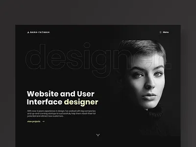 Portfolio Landing Page landing page minimalist portfolio uidesign uxdesign