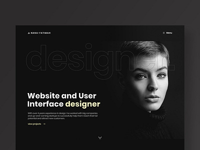 Portfolio Landing Page landing page minimalist portfolio uidesign uxdesign