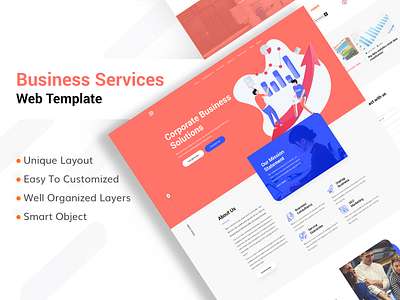 Corporate Business Services Website agency agency website brand identity branding design clean company company profile corporate branding corporate design creative homepage landing minimal template typography website