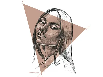 Graphic portrait illustration girl digital portrait drawing a portrait fashion portrait girl illustration girl portrait illustration krasnikova krasnikovalogo pencil drawing portrait art