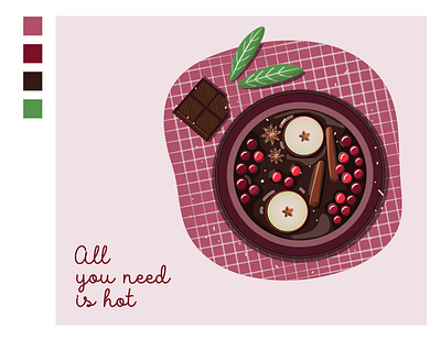 All you need is hot berries drink hotdrink illustration sweet sweets tea vector