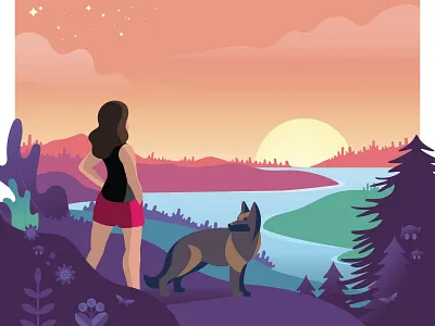 For Kate canada dog fauna flora german shepherd girl great lakes lake manitoulin island mountains nature ontario