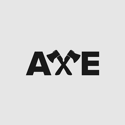 Axe Logo axe branding illustrator logo logo design logo designer minimalist typography vector wordmark logo