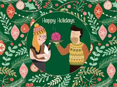 Happy Holidays! cat couple holidays marriage